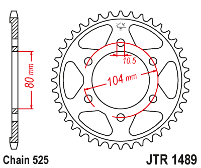 JT Sprockets JTR1489.41 Steel Rear Sprocket