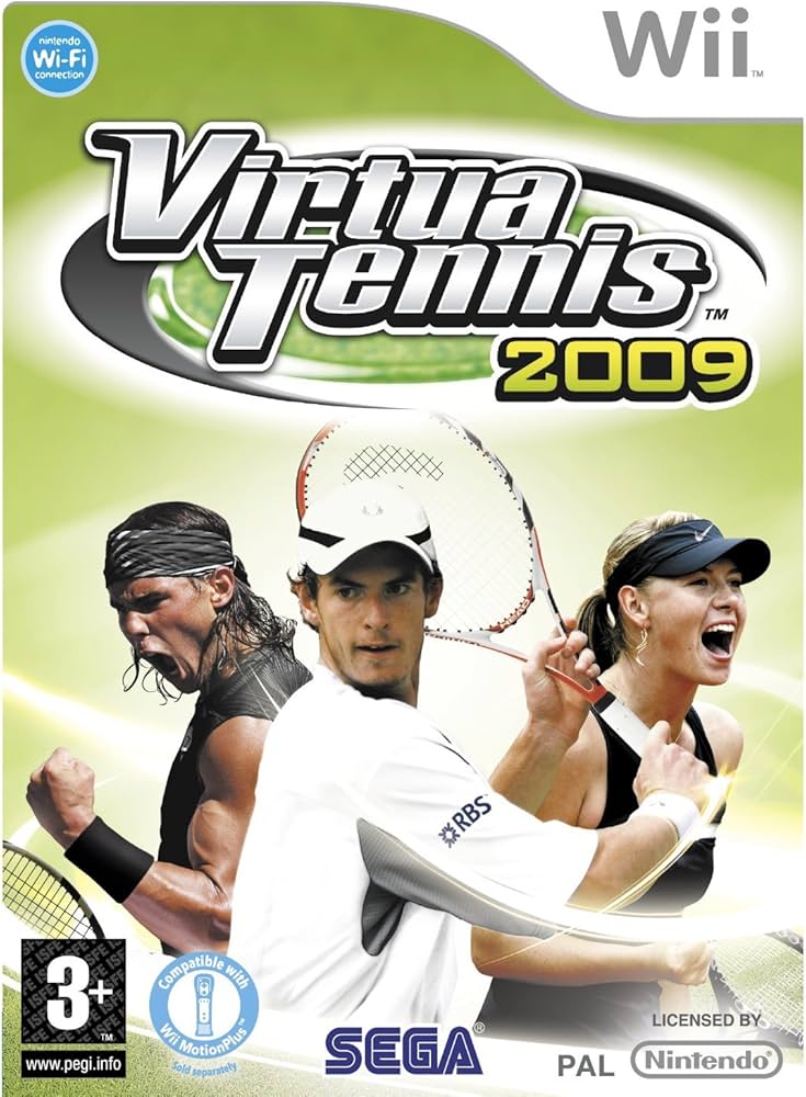 Virtua Tennis 2009 with two rackets - Nintendo Wii