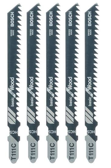 Bosch T111C Basic for Wood Jigsaw Blades (Pack of 5)