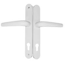 UAP 92mm PZ Door Handle 219mm Backplate 122mm Screw Holes White