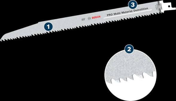 Bosch Professional S1210VF BIM Heavy Reciprocating Saw Blade (5-Pack)