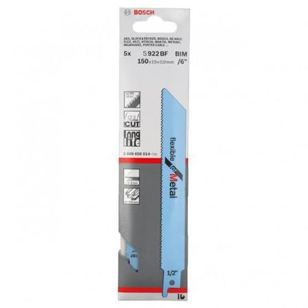 Bosch S922BF Reciprocating Saw Blade for Metal (Pack of 5)