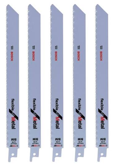 Bosch S1122BF Reciprocating Saw Blades for Metal (Pack of 5)